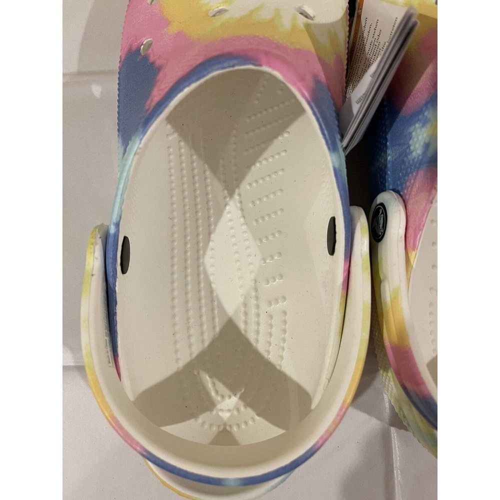NWT CROCS Classic Tie-Dye Graphic Clogs Size Mens 10 Womens 12 Multicolor New - Picture 5 of 11